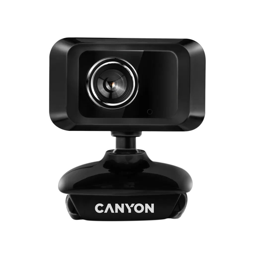 CANYON C1 tīmekļa kamera 640×480, mikrofons, USB, 360°, melna/sudraba