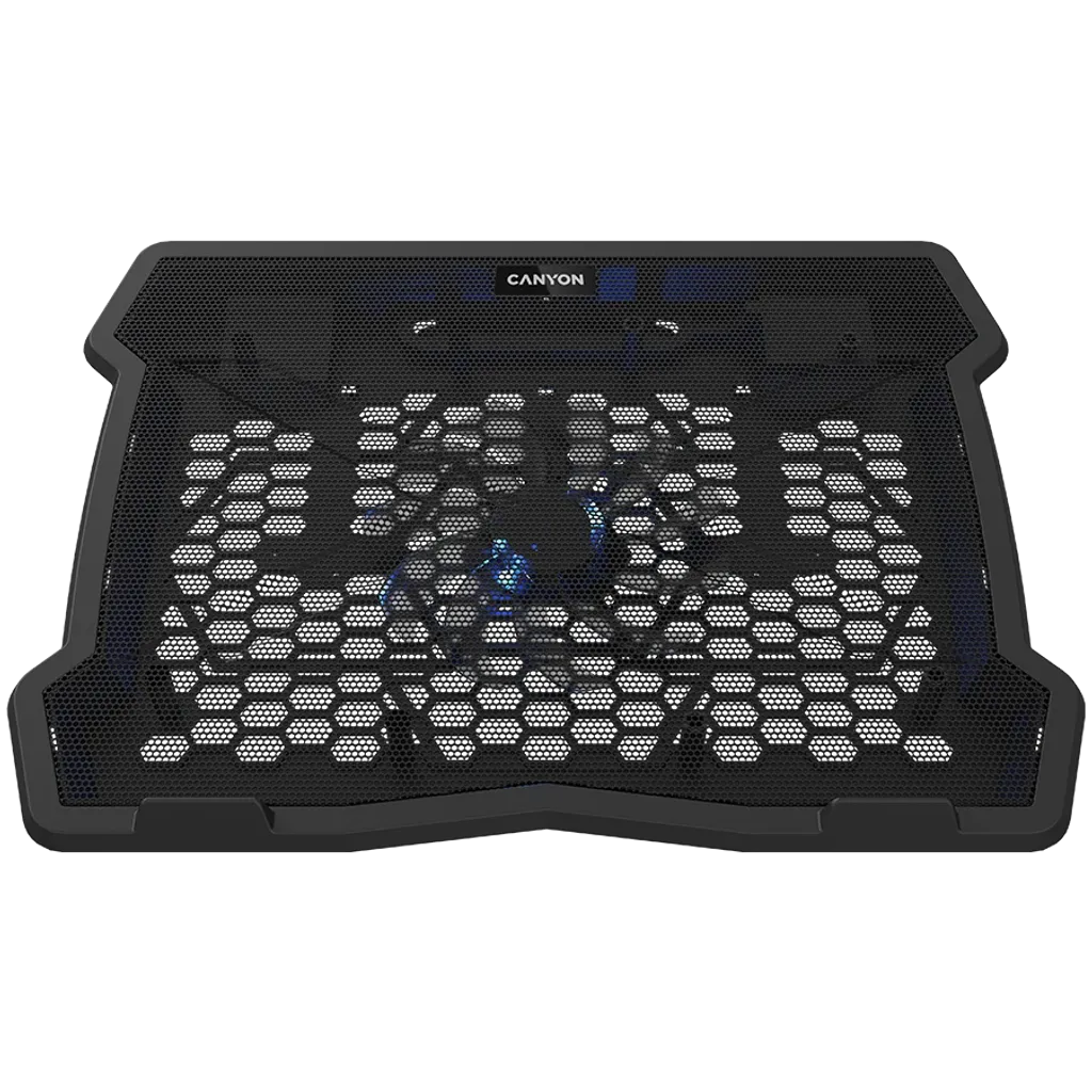 CANYON OnCool 02 dzesēšanas statīvs klēpjdatoriem līdz 15,6″, LED, melns