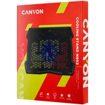 CANYON OnCool 02 dzesēšanas statīvs klēpjdatoriem līdz 15,6″, LED, melns