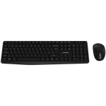 CANYON SET-W01 bezvadu tastatūras un peles komplekts, 2,4 GHz, melns