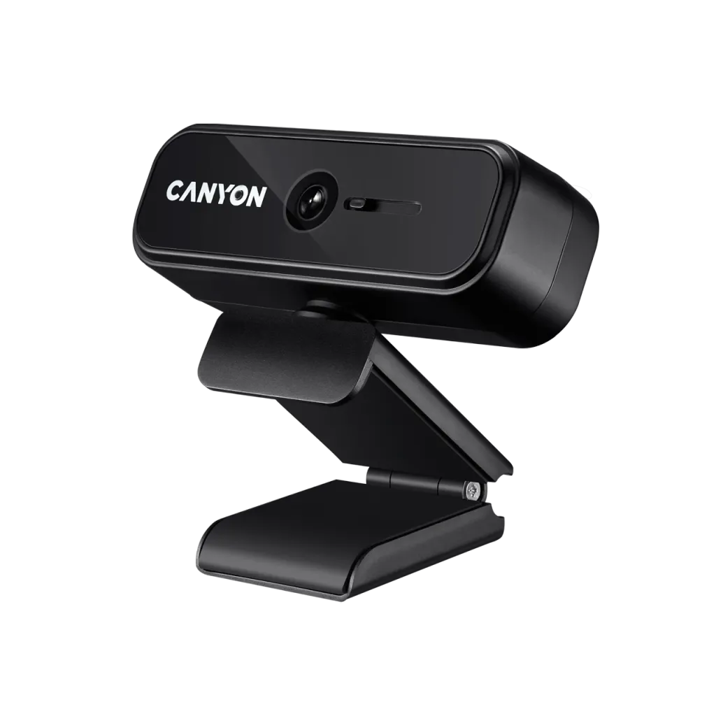 CANYON OnStream 2 HD 720p tīmekļa kamera ar mikrofonu, USB, 360°, melna