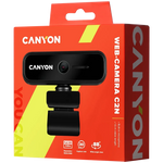 CANYON OnStream 2N Full HD 1080p tīmekļa kamera ar mikrofonu, USB, melna
