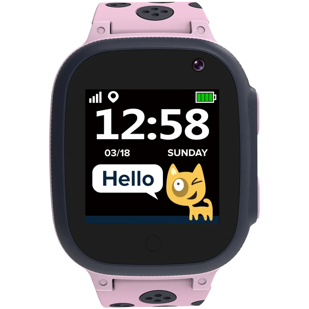 CANYON Sandy KW-34 bērnu viedpulkstenis GPS, SOS, 2G zvani, rozā