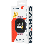 CANYON Sandy KW-34 bērnu viedpulkstenis GPS, SOS, 2G zvani, rozā