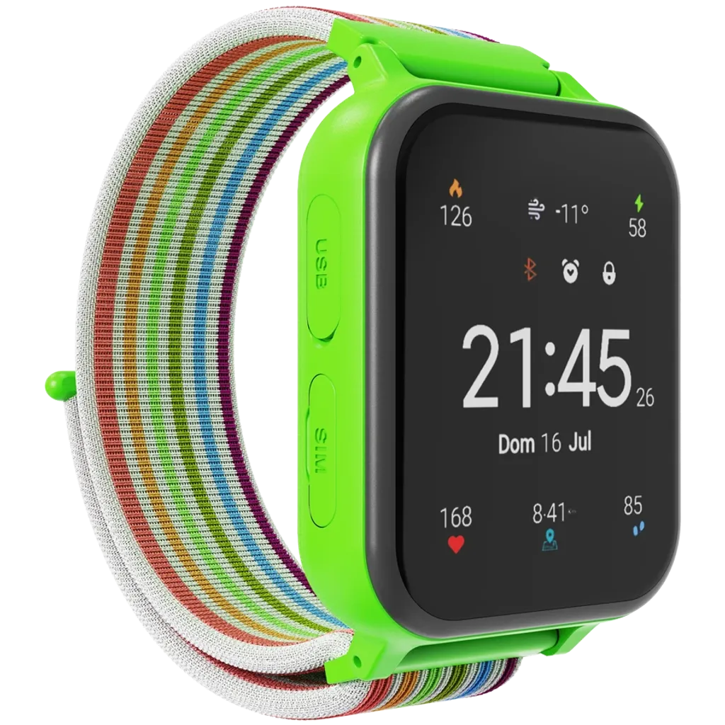 CANYON Alfie KW-37 bērnu viedpulkstenis 1.69" IPS, 2G, IP66, zaļš