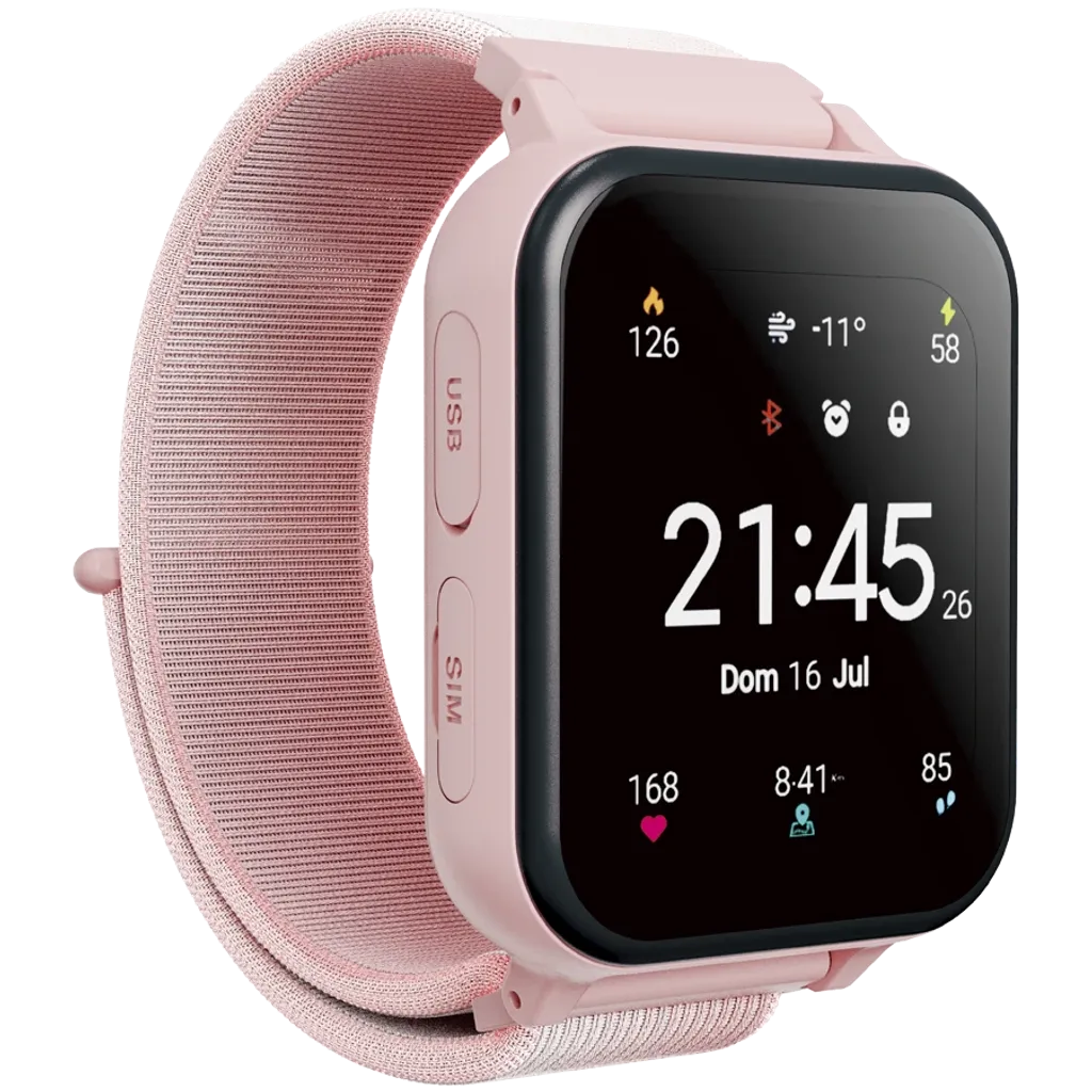 CANYON Alfie KW-37 bērnu viedpulkstenis 1.69" IPS, 2G, IP66, rozā