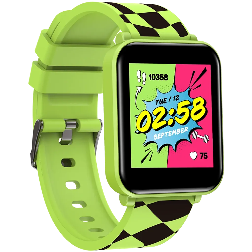 CANYON Joyce KW-43 bērnu viedpulkstenis 1.54" IPS, Dual BT, IP67, zaļš