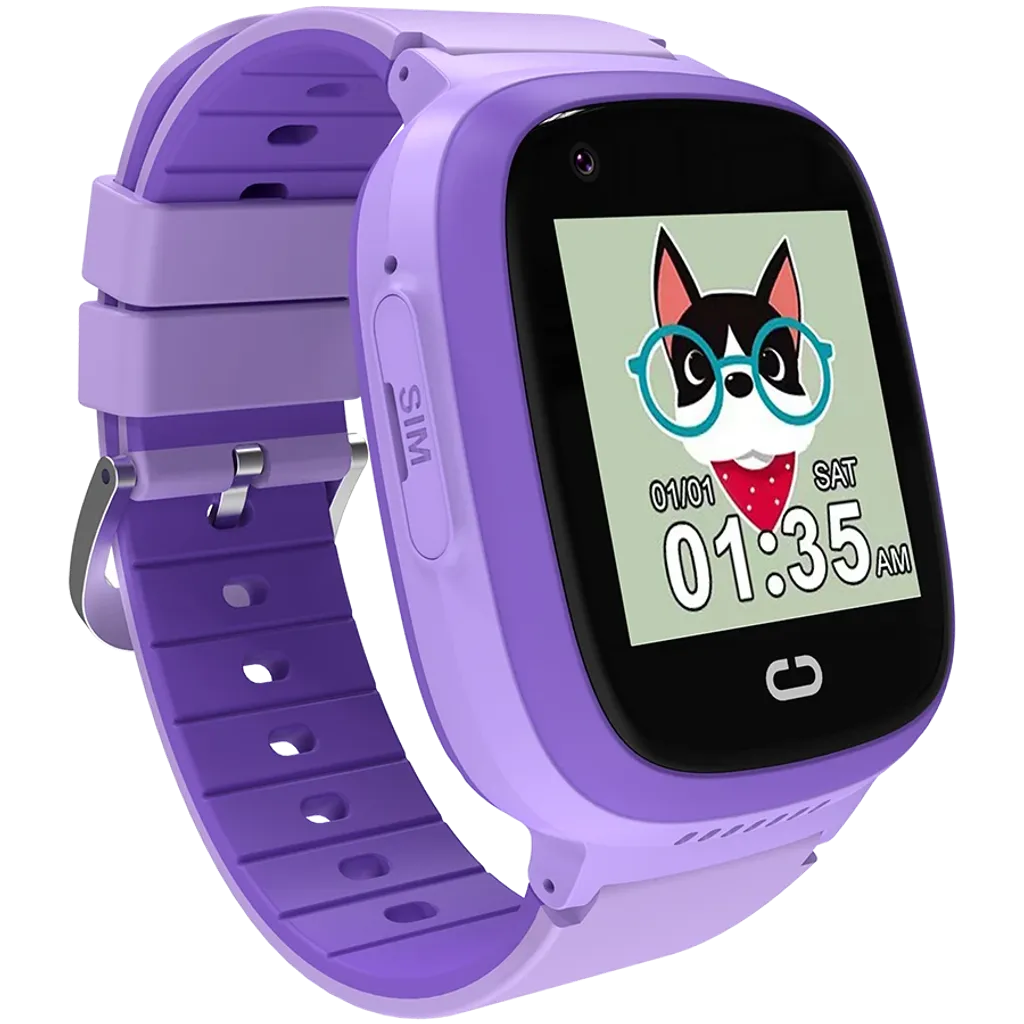 CANYON Sunny KW-48 bērnu viedpulkstenis 4G, GPS, IP67, violets