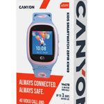 CANYON ZEFIR KW-49 bērnu viedpulkstenis 4G, GPS, eSIM, IP67, rozā/zils
