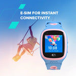 CANYON ZEFIR KW-49 bērnu viedpulkstenis 4G, GPS, eSIM, IP67, rozā/zils