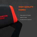 CANYON Flow MCH01 spēļu krēsls, līdz 120 kg, melns/oranžs