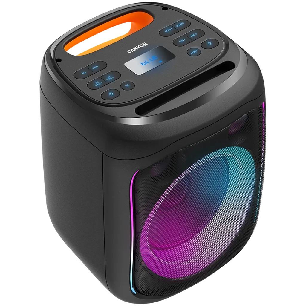 Canyon OnFun 5 portatīvais ballīšu skaļrunis, 40 W, RGB, melns
