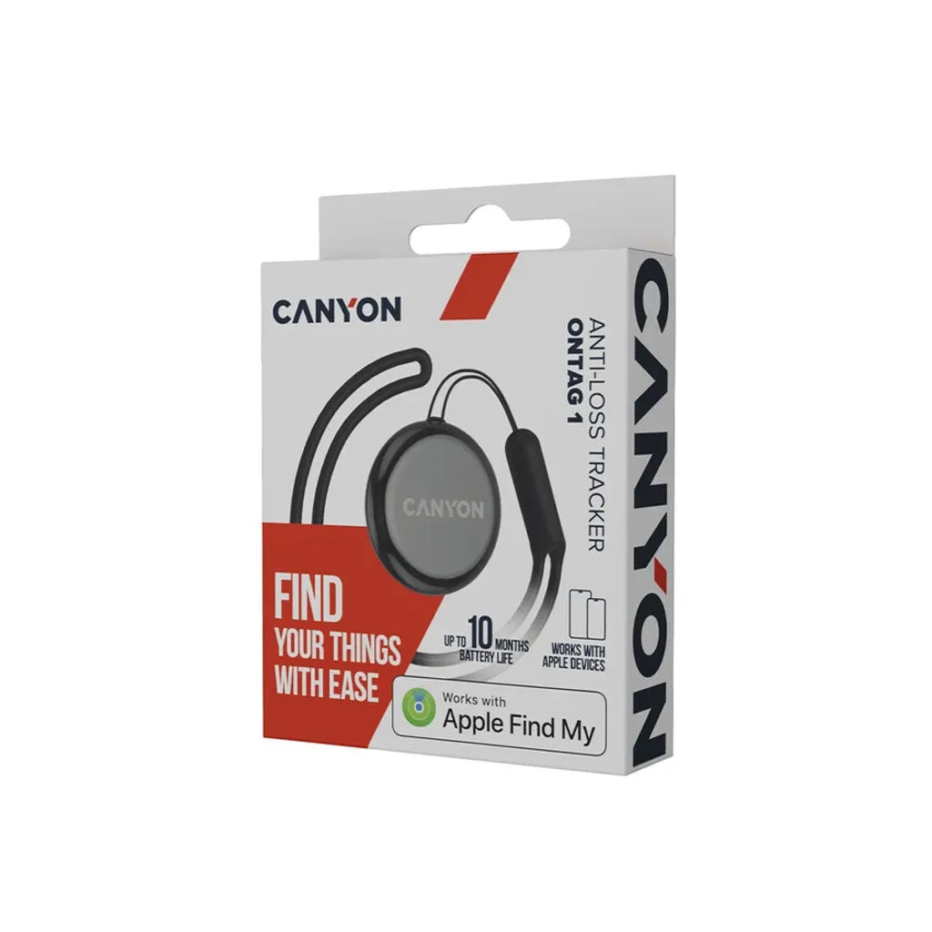 CANYON OnTag 1 Apple Find My Bluetooth izsekotājs, IP66, melns