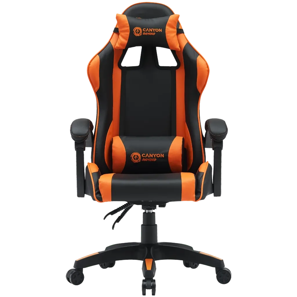 CANYON Core SGCH2 ergonomisks spēļu krēsls, līdz 120 kg, melns/oranžs