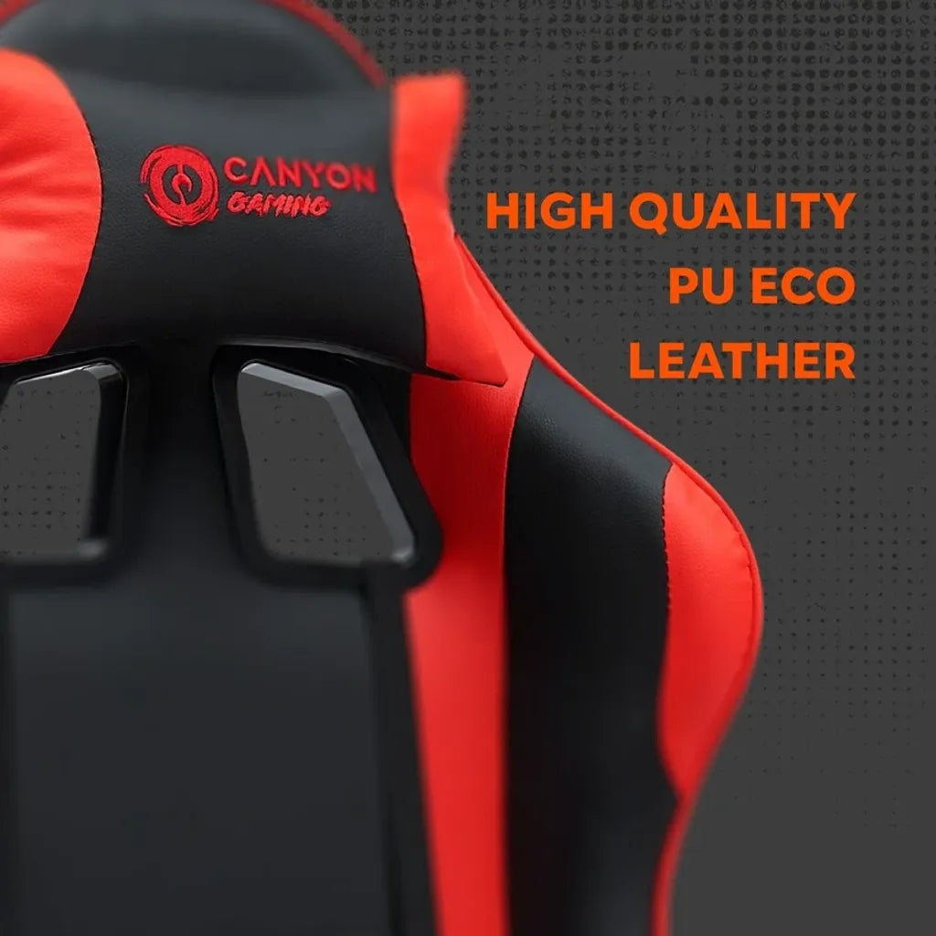 CANYON Core SGCH2 ergonomisks spēļu krēsls, līdz 120 kg, melns/oranžs