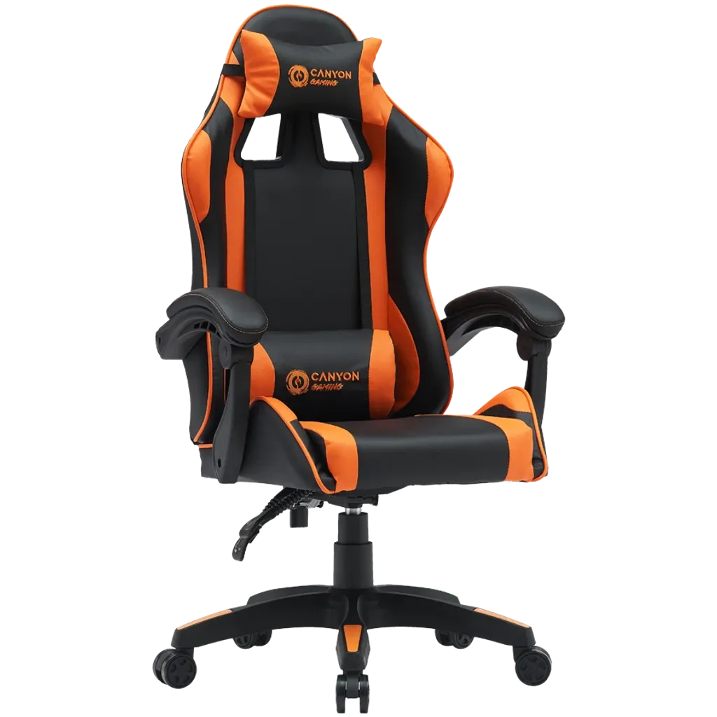 CANYON Core SGCH2 ergonomisks spēļu krēsls, līdz 120 kg, melns/oranžs