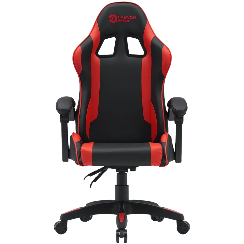 CANYON Core SGCH2 ergonomisks spēļu krēsls, līdz 120 kg, melns/sarkans