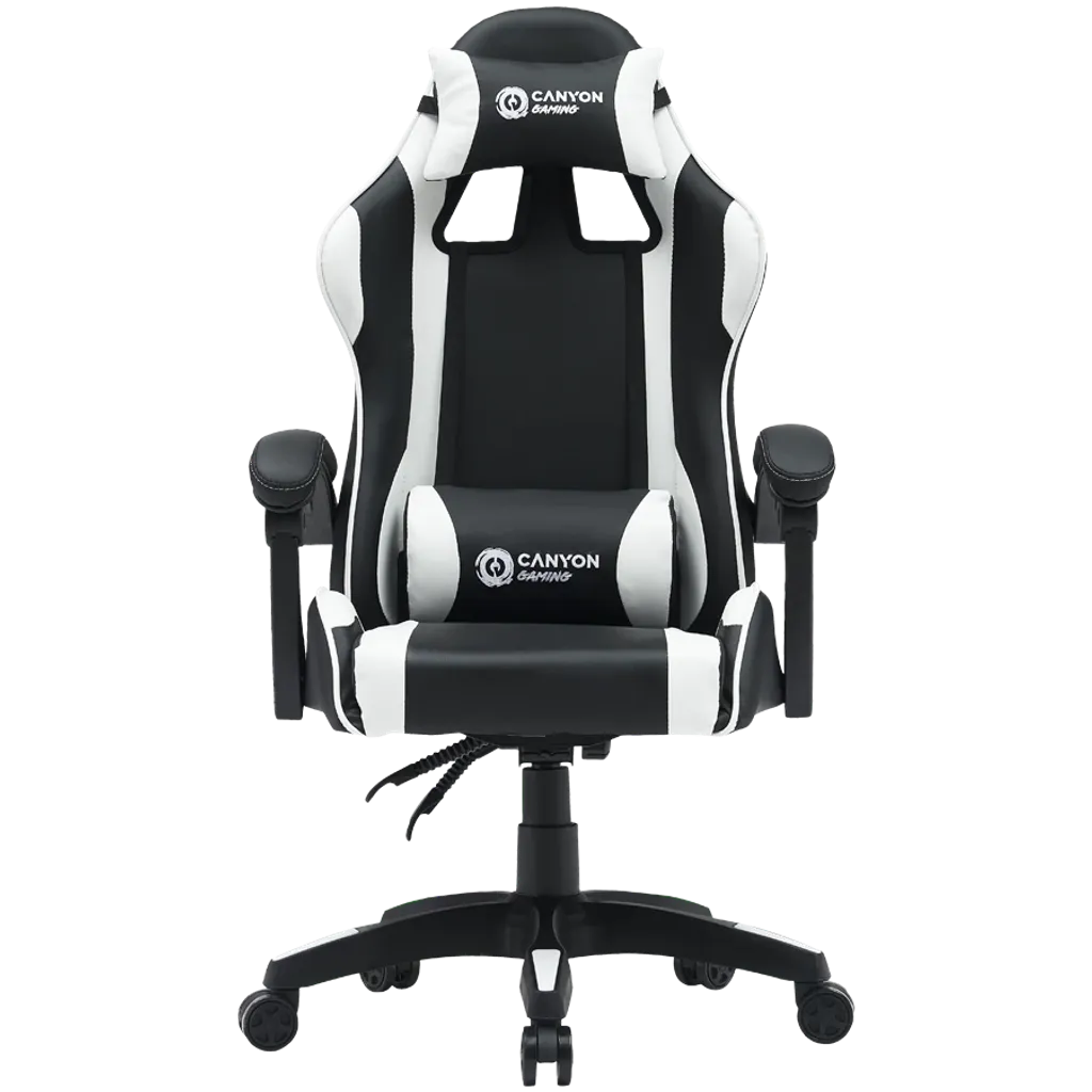 CANYON Core SGCH2 ergonomisks spēļu krēsls, līdz 120 kg, melns/balts