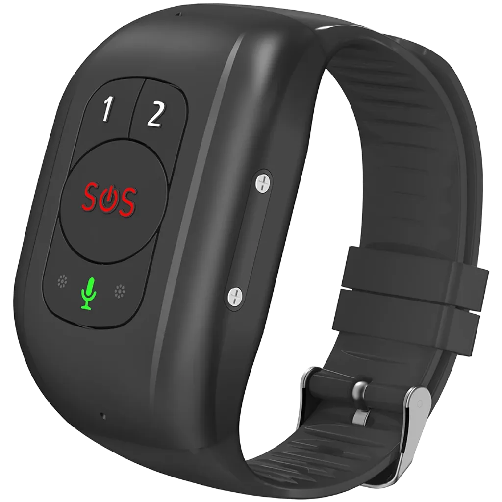 CANYON ST-02 4G GPS senioru viedā aproce ar SOS, melna