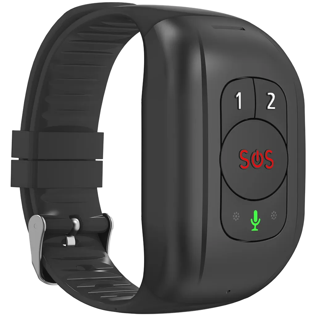 CANYON ST-02 4G GPS senioru viedā aproce ar SOS, melna
