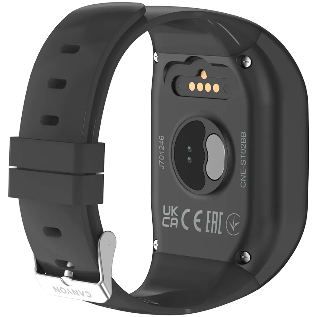 CANYON ST-02 4G GPS senioru viedā aproce ar SOS, melna