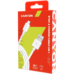 Canyon UM-1 Micro USB–USB-A kabelis, 1 m, 5 W, balts