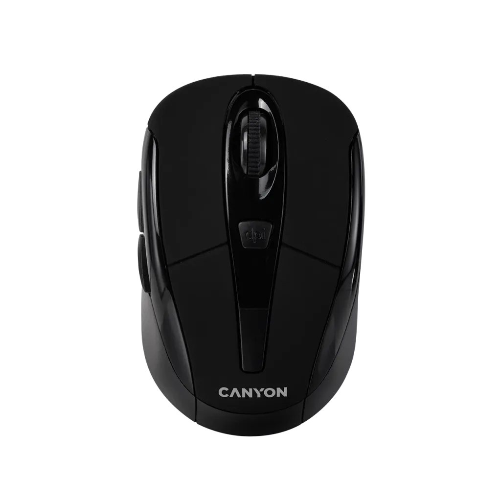 CANYON MSO-W6 bezvadu optiskā pele, 1600 dpi, 6 pogas, melna