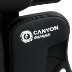 CANYON Morphos ABCH01 ergonomisks spēļu krēsls, līdz 150 kg, melns/balts