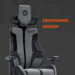 CANYON Morphos ABCH01 ergonomisks spēļu krēsls, līdz 150 kg, pelēks
