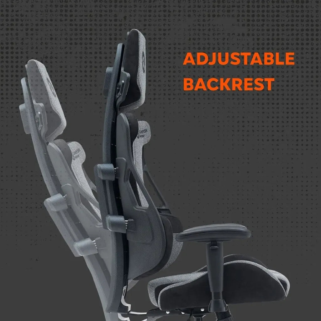 CANYON Morphos ABCH01 ergonomisks spēļu krēsls, līdz 150 kg, pelēks