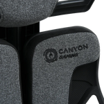CANYON Morphos ABCH01 ergonomisks spēļu krēsls, līdz 150 kg, pelēks