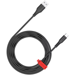 CANYON 18W  USB A uz USB Type-C kabelis, silikona, Saderīgs ar Apple ierīcēm, USB 2.0, 1.2 m, melns