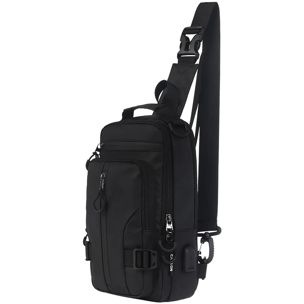 CANYON CB-1 3,5L transformējama soma/mugursoma, USB-A, 29x16x9cm, melna