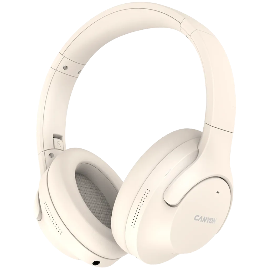 Canyon OnRiff 10 ANC bezvadu austiņas, Bluetooth 5.3, bēšas
