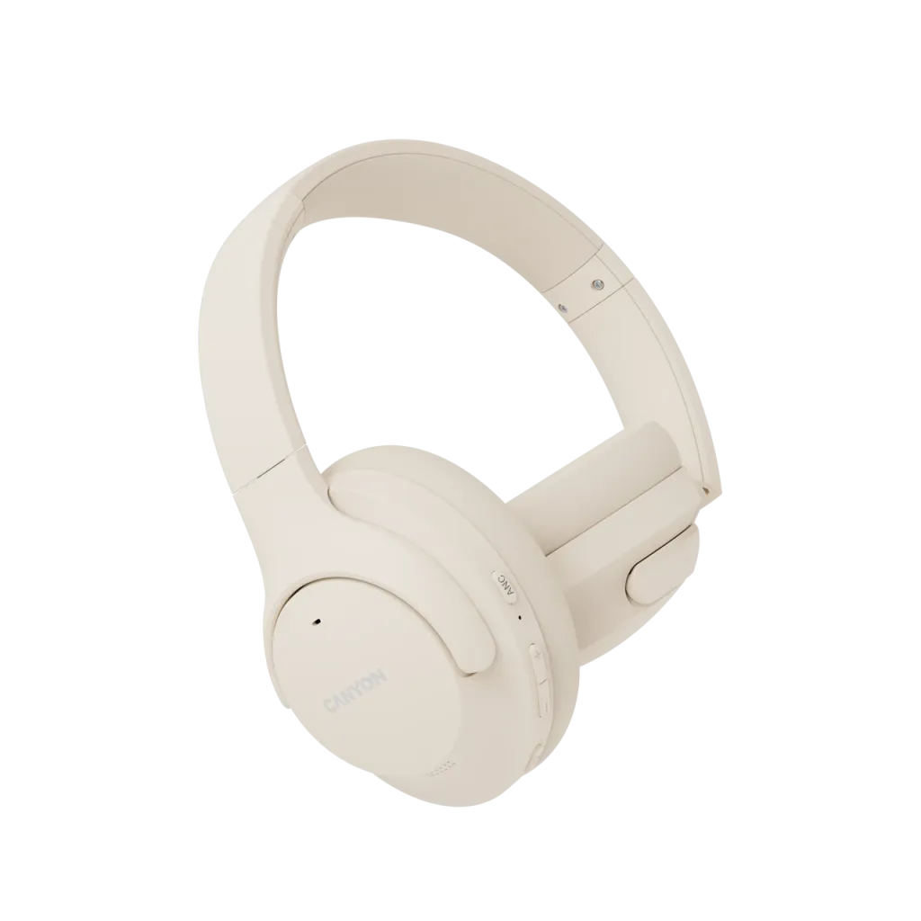 Canyon OnRiff 10 ANC bezvadu austiņas, Bluetooth 5.3, bēšas