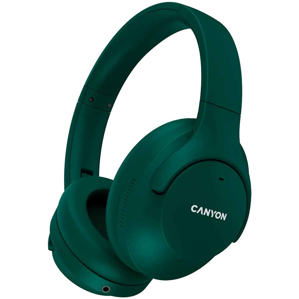 Canyon OnRiff 10 ANC bezvadu austiņas, Bluetooth 5.3, zaļas