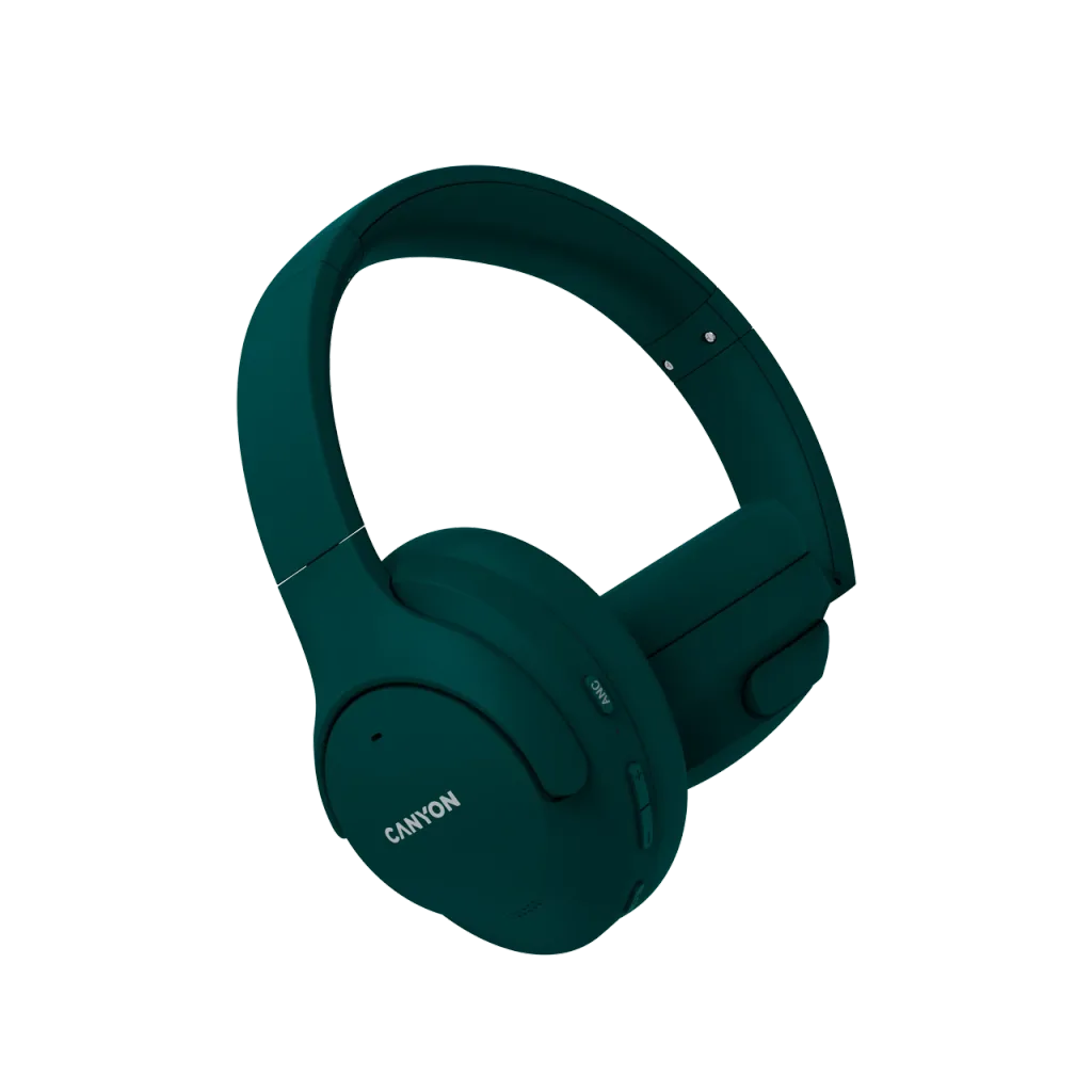 Canyon OnRiff 10 ANC bezvadu austiņas, Bluetooth 5.3, zaļas