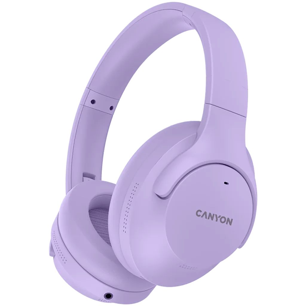 Canyon OnRiff 10 ANC bezvadu austiņas, Bluetooth 5.3, violetas