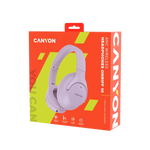Canyon OnRiff 10 ANC bezvadu austiņas, Bluetooth 5.3, violetas