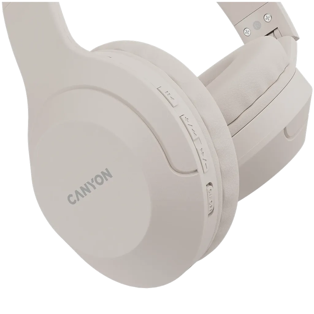 Canyon BTHS-3 bezvadu austiņas, Bluetooth 5.1, bēšas
