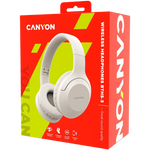 Canyon BTHS-3 bezvadu austiņas, Bluetooth 5.1, bēšas