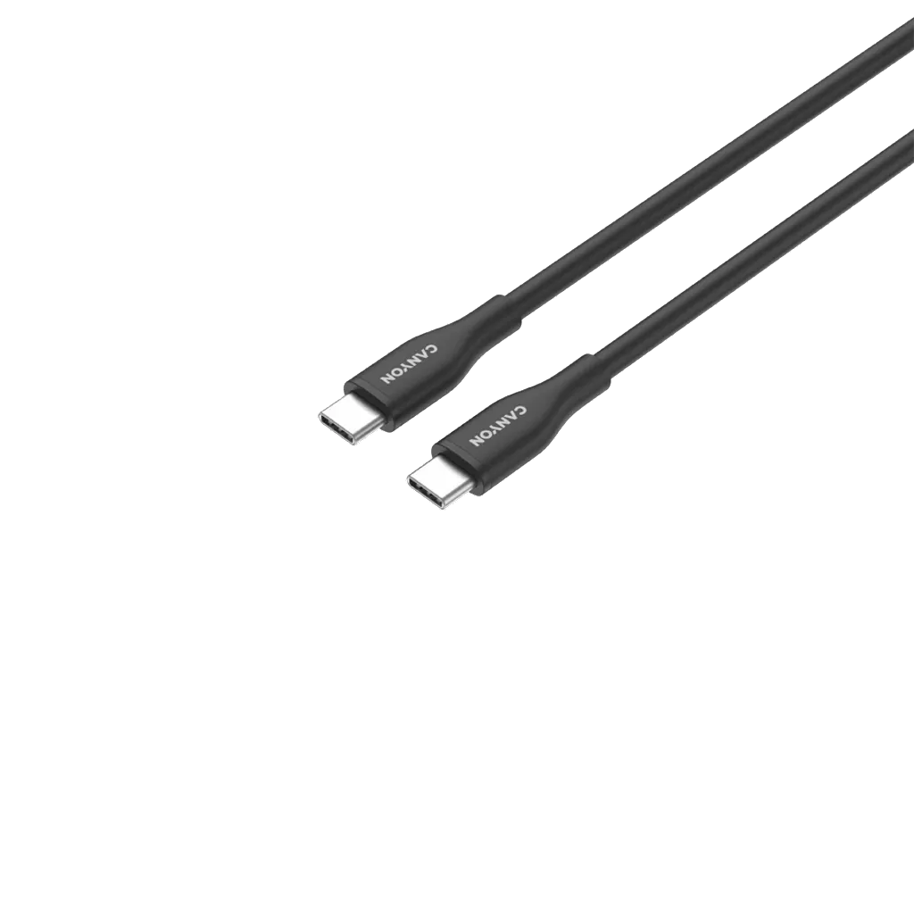 CANYON 60W  USB Type-C uz USB Type-C kabelis, Saderīgs ar Apple ierīcēm, USB 2.0, 1 m, melns