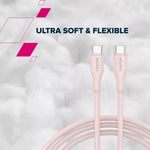 CANYON 60W  USB Type-C uz USB Type-C kabelis, Saderīgs ar Apple ierīcēm, USB 2.0, 1 m, balts