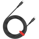 CANYON 60W  USB Type-C uz USB Type-C kabelis, Saderīgs ar Apple ierīcēm, silikona, USB 2.0, 2 m, melns