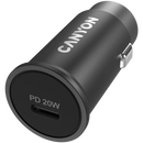 CANYON auto lādētājs C-20 PD 20W USB-C Melns