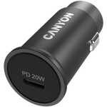 CANYON auto lādētājs C-20 PD 20W USB-C Melns