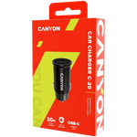 CANYON auto lādētājs C-20 PD 20W USB-C Melns