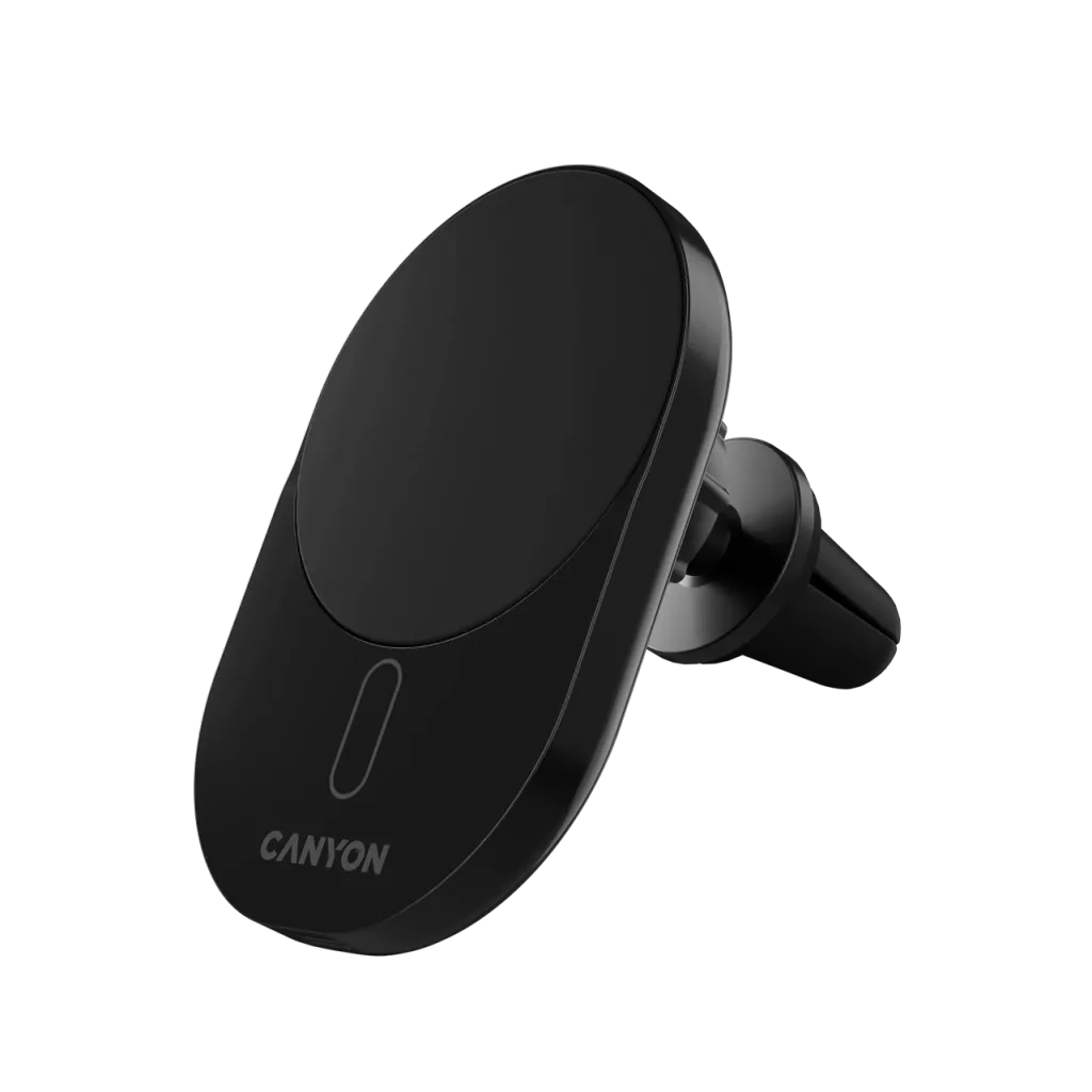 CANYON bezvadu automašīnas lādētājs OnGrip 105 15W Qi2 melns