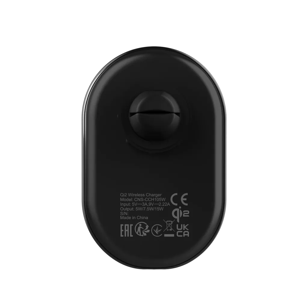 Беспроводное автомобильное зарядное устройство CANYON OnGrip 105 15 Вт Qi2 черный