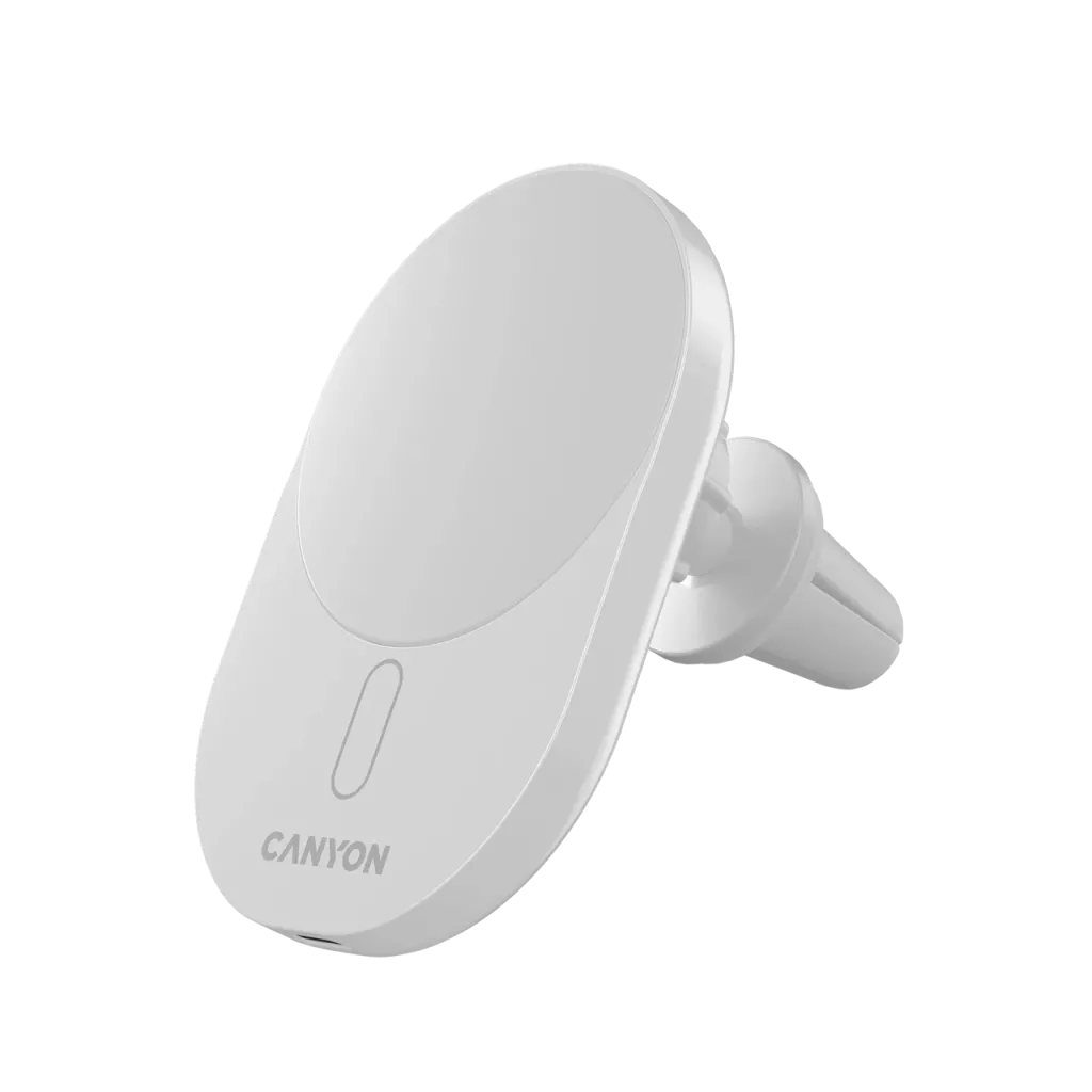 CANYON bezvadu automašīnas lādētājs OnGrip 105 15W Qi2 Balts
